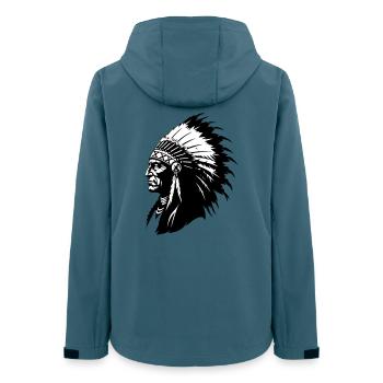 Indianerhäuptling - Frauen Recycelte Softshelljacke von Stanley/Stella - Dunkles Petrol - Hinten - AI Model Female 172 light (172cm)