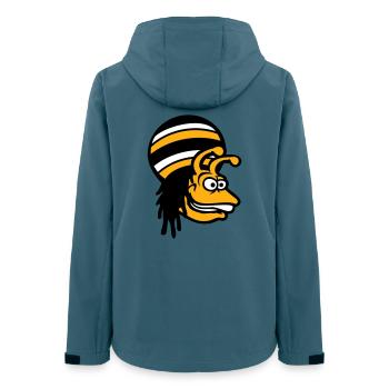 escargot reggae musique rasta cheveux chapeau Jamaïque - Veste softshell femme recyclée Stanley/Stella - bleu pétrole foncé - Dos - AI Model Female 172 light (172cm)