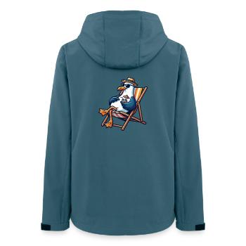 Mouette Lounge de plage - Veste softshell femme recyclée Stanley/Stella - bleu pétrole foncé - Dos - AI Model Female 172 light (172cm)
