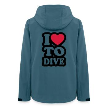 I love to dive - Women’s Recycled Softshell Jacket by Stanley/Stella - stargazer - Back - AI Model Female 172 light (172cm)