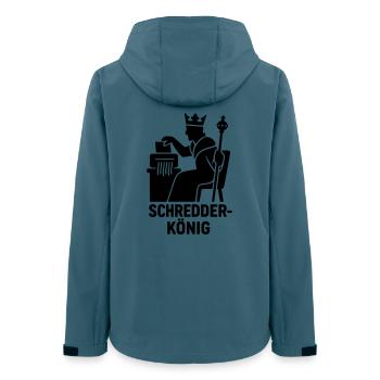 schredder könig - Frauen Recycelte Softshelljacke von Stanley/Stella - Dunkles Petrol - Hinten - AI Model Female 172 light (172cm)