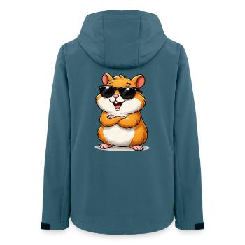 Confident hamster with sunglasses - Women’s Recycled Softshell Jacket by Stanley/Stella - stargazer - Back - AI Model Female 172 light (172cm)