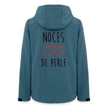 Pearl Wedding 30 Jahre - Frauen Recycelte Softshelljacke von Stanley/Stella - Dunkles Petrol - Hinten - AI Model Female 172 light (172cm)