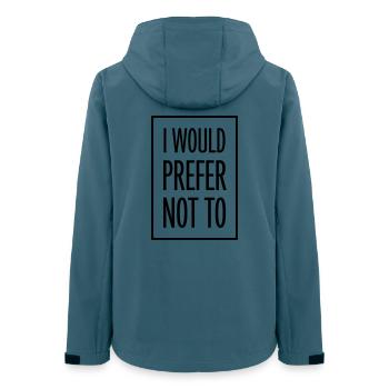 Je préfère ne pas - Veste softshell femme recyclée Stanley/Stella - bleu pétrole foncé - Dos - AI Model Female 172 light (172cm)