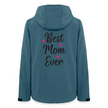 Beste Mutter aller Zeiten - Frauen Recycelte Softshelljacke von Stanley/Stella - Dunkles Petrol - Hinten - AI Model Female 172 light (172cm)