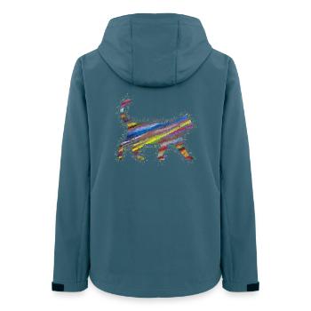 Cat Prism Rainbow Animals - Women’s Recycled Softshell Jacket by Stanley/Stella - stargazer - Back - AI Model Female 172 light (172cm)