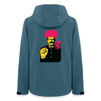 Strange Art Man - Frauen Recycelte Softshelljacke von Stanley/Stella - Dunkles Petrol - Hinten - AI Model Female 172 light (172cm)