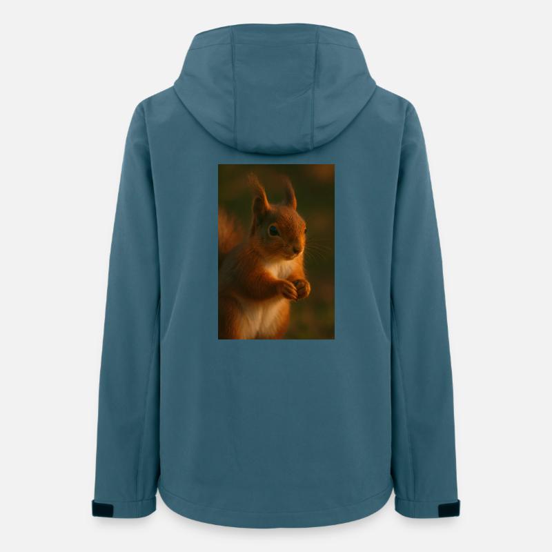 Tiere - Eichhörnchen - Frauen Recycelte Softshelljacke von Stanley/Stella - Dunkles Petrol