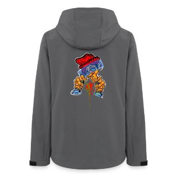 Spray Can Master - Frauen Recycelte Softshelljacke von Stanley/Stella - Anthrazit - Hinten - AI Model Female 172 light (172cm)