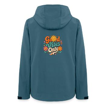 Le seul Retro Floral de Good Vibe - Veste softshell femme recyclée Stanley/Stella - bleu pétrole foncé - Dos - AI Model Female 172 light (172cm)