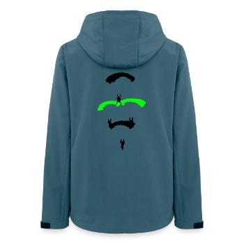Fallschirm Diamant - Frauen Recycelte Softshelljacke von Stanley/Stella - Dunkles Petrol - Hinten - AI Model Female 172 light (172cm)