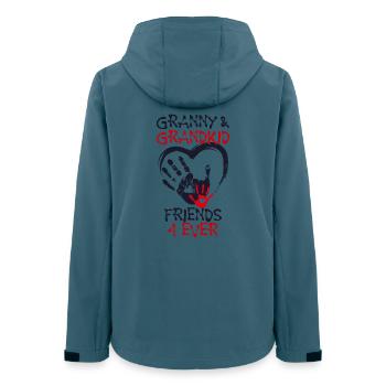 Petit-enfant Grand-mère Grand-mère Déclaration Senior - Veste softshell femme recyclée Stanley/Stella - bleu pétrole foncé - Dos - AI Model Female 172 light (172cm)