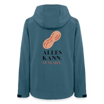 Alles kann Nuss Mix - Frauen Recycelte Softshelljacke von Stanley/Stella - Dunkles Petrol - Hinten - AI Model Female 172 light (172cm)