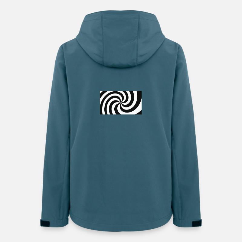 Hypnotic Black and White Hairspring - Women’s Recycled Softshell Jacket by Stanley/Stella - stargazer