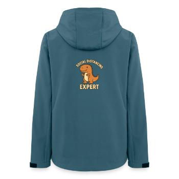 Social Distancing Expert Dino - Women’s Recycled Softshell Jacket by Stanley/Stella - stargazer - Back - AI Model Female 172 light (172cm)