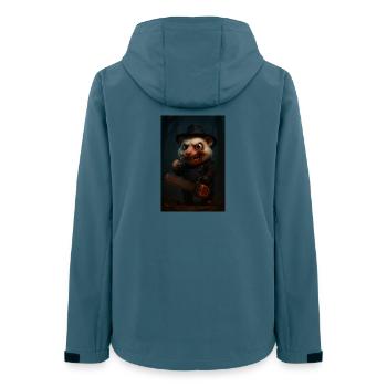 Mr.M - Frauen Recycelte Softshelljacke von Stanley/Stella - Dunkles Petrol - Hinten - AI Model Female 172 light (172cm)