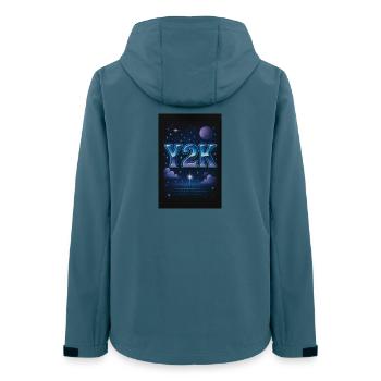 Y2K 2000er Trend - Frauen Recycelte Softshelljacke von Stanley/Stella - Dunkles Petrol - Hinten - AI Model Female 172 light (172cm)