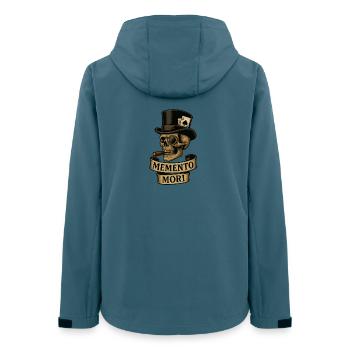 Vintage Memento Mori Schädel - Frauen Recycelte Softshelljacke von Stanley/Stella - Dunkles Petrol - Hinten - AI Model Female 172 light (172cm)