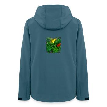 Sunbeam Jungle Burst - Frauen Recycelte Softshelljacke von Stanley/Stella - Dunkles Petrol - Hinten - AI Model Female 172 light (172cm)