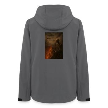 Le monde passe - Veste softshell femme recyclée Stanley/Stella - charbon - Dos - AI Model Female 172 light (172cm)