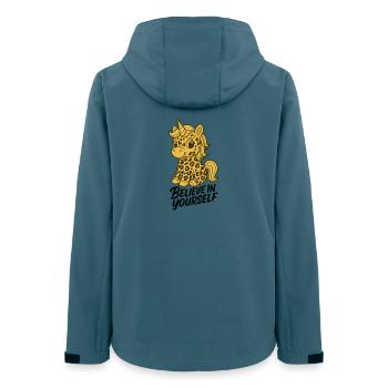 Leopard Unicorn - Cute Cartoon Design - Women’s Recycled Softshell Jacket by Stanley/Stella - stargazer - Back - AI Model Female 172 light (172cm)