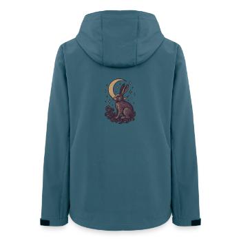 Himmlischer Hase Mystische Illustration - Frauen Recycelte Softshelljacke von Stanley/Stella - Dunkles Petrol - Hinten - AI Model Female 172 light (172cm)