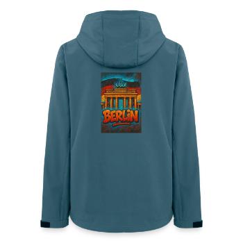 T-shirt Grafiti Berlin avec Porte de Brandebourg - Veste softshell femme recyclée Stanley/Stella - bleu pétrole foncé - Dos - AI Model Female 172 light (172cm)