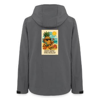 Ananas mit Sonnenbrille am Strand - Frauen Recycelte Softshelljacke von Stanley/Stella - Anthrazit - Hinten - AI Model Female 172 light (172cm)