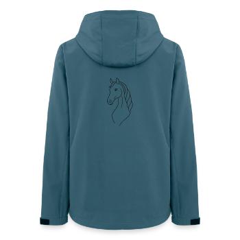 Silhouette élégante cheval - Veste softshell femme recyclée Stanley/Stella - bleu pétrole foncé - Dos - AI Model Female 172 light (172cm)