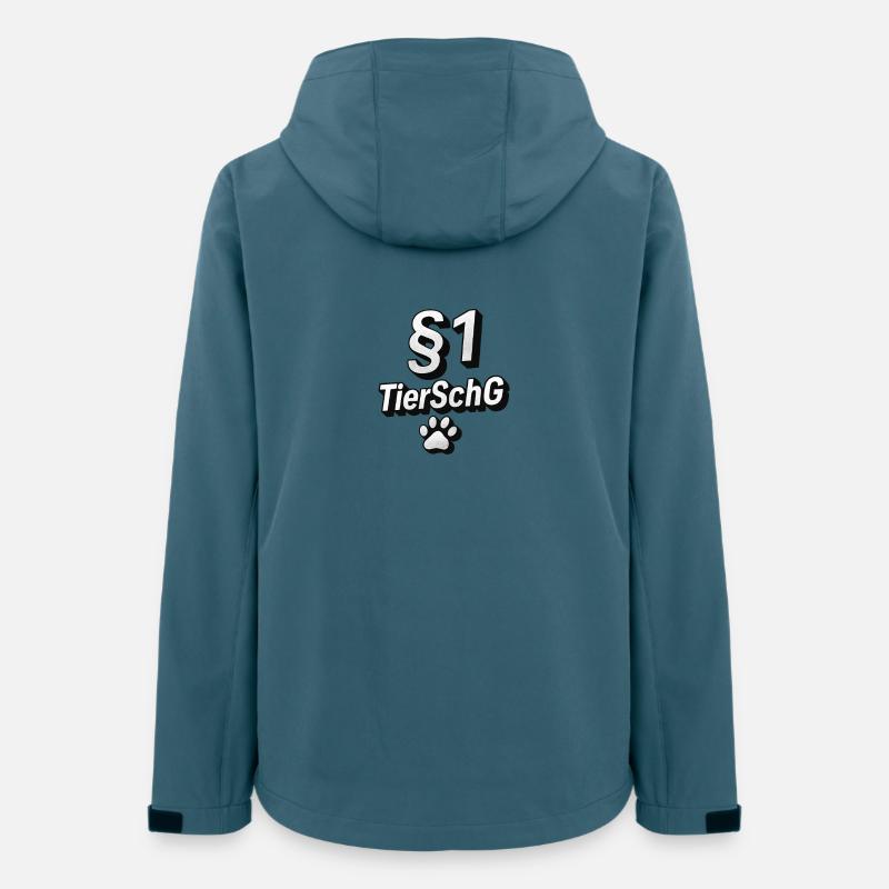 TierSchG Paw Logo §1 - Frauen Recycelte Softshelljacke von Stanley/Stella - Dunkles Petrol