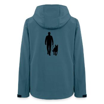 Silhouette de promenade de chien - Veste softshell femme recyclée Stanley/Stella - bleu pétrole foncé - Dos - AI Model Female 172 light (172cm)