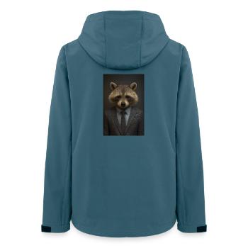 Raccoon in a suit – business style - Women’s Recycled Softshell Jacket by Stanley/Stella - stargazer - Back - AI Model Female 172 light (172cm)