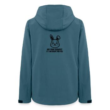 ASK YOUR THERAPIST IF I AM RIGHT FOR YOU - Women’s Recycled Softshell Jacket by Stanley/Stella - stargazer - Back - AI Model Female 172 light (172cm)