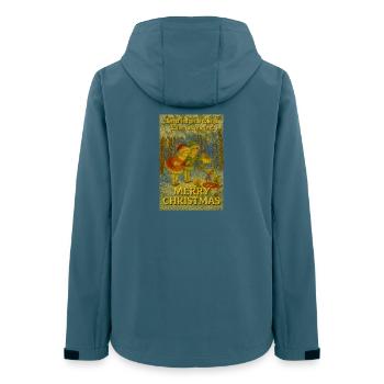 Collection de Noël : L’amitié au-dessus de la distance - Veste softshell femme recyclée Stanley/Stella - bleu pétrole foncé - Dos - AI Model Female 172 light (172cm)