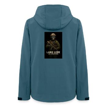 Long Live the Infantry Skeleton - Women’s Recycled Softshell Jacket by Stanley/Stella - stargazer - Back - AI Model Female 172 light (172cm)