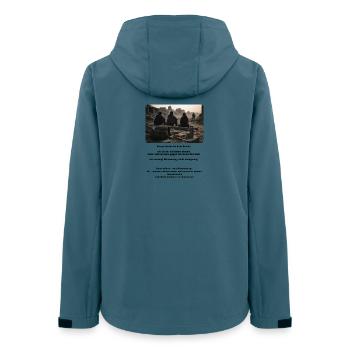 Ruins in the evening light - Women’s Recycled Softshell Jacket by Stanley/Stella - stargazer - Back - AI Model Female 172 light (172cm)