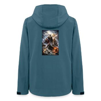 Guerre nordique des dieux - Veste softshell femme recyclée Stanley/Stella - bleu pétrole foncé - Dos - AI Model Female 172 light (172cm)