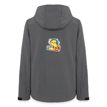 Gaming Dino - Frauen Recycelte Softshelljacke von Stanley/Stella - Anthrazit - Hinten - AI Model Female 172 light (172cm)