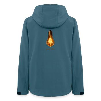 Vintage Edison Glühbirne great idea  - Frauen Recycelte Softshelljacke von Stanley/Stella - Dunkles Petrol - Hinten - AI Model Female 172 light (172cm)