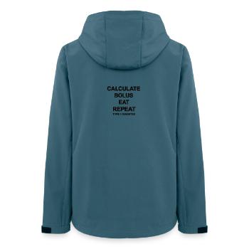 Bolus berechnen Wiederholen Wiederholen Schwarz – Typ-1-Diabetes - Frauen Recycelte Softshelljacke von Stanley/Stella - Dunkles Petrol - Hinten - AI Model Female 172 light (172cm)