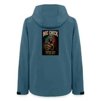 Test de micro : Barres de lancer audacieuses - Veste softshell femme recyclée Stanley/Stella - bleu pétrole foncé - Dos - AI Model Female 172 light (172cm)