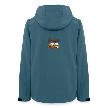 Bookgirl Open Book Motif - Women’s Recycled Softshell Jacket by Stanley/Stella - stargazer - Back - AI Model Female 172 light (172cm)