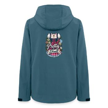 PRETTY IN DIRNDL – Süßes Bayerisches T-Shirt - Frauen Recycelte Softshelljacke von Stanley/Stella - Dunkles Petrol - Hinten - AI Model Female 172 light (172cm)
