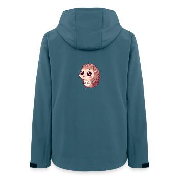 Loving Hedgehog Motif for Kids Clothes - Women’s Recycled Softshell Jacket by Stanley/Stella - stargazer - Back - AI Model Female 172 light (172cm)