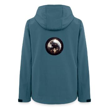 Round disco ball on black background - Women’s Recycled Softshell Jacket by Stanley/Stella - stargazer - Back - AI Model Female 172 light (172cm)