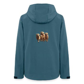 Golden Retriever Pack Parade - Women’s Recycled Softshell Jacket by Stanley/Stella - stargazer - Back - AI Model Female 172 light (172cm)