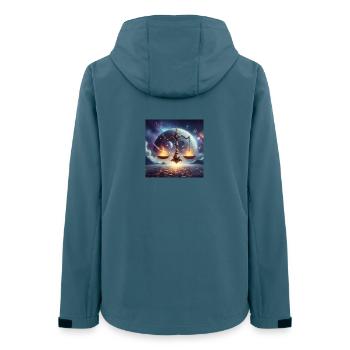 LIBRA \ Zodiac Signs - Women’s Recycled Softshell Jacket by Stanley/Stella - stargazer - Back - AI Model Female 172 light (172cm)