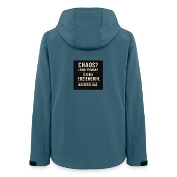 Erzieherin - Frauen Recycelte Softshelljacke von Stanley/Stella - Dunkles Petrol - Hinten - AI Model Female 172 light (172cm)