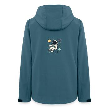 I Need Some Space – Physik trifft Weltraumhumor - Frauen Recycelte Softshelljacke von Stanley/Stella - Dunkles Petrol - Hinten - AI Model Female 172 light (172cm)