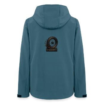 Downhill Mountain Bike Tire - Women’s Recycled Softshell Jacket by Stanley/Stella - stargazer - Back - AI Model Female 172 light (172cm)